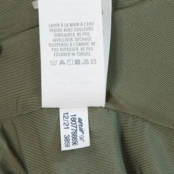 Aerie Deep Green Embroidered Floral Cheeky One Piece Swimsuit, Size Medium - Picture 12 of 12